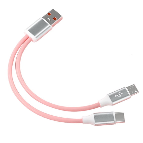 Ciwanning USB A Male to Type C Micro USB Male Cord Data Transfer Cord Charging Cable for Phone Tablets 120cm/20cm