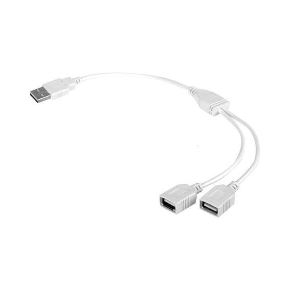 Ciwanning USB Y Splitters Cable USB Male to 2 Female USB Extension Cable USB Charge Cable