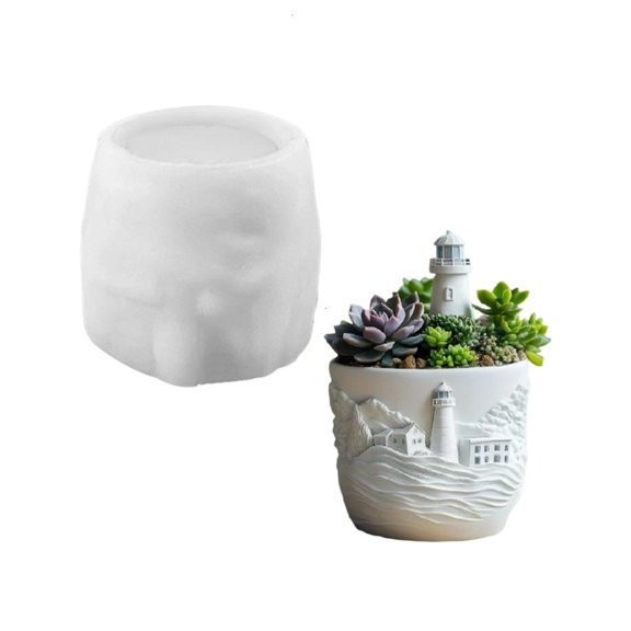 Ciwanning Versatile Silicone Mould for Florals Shaped Cement Plant Holders Decoration