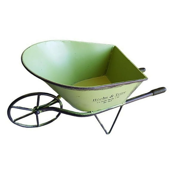 Ciwanning Vintage Small Flower Cart Unicycle Planter Metal Decorative Wheelbarrow Planter for Indoor and Outdoor Garden Decoration