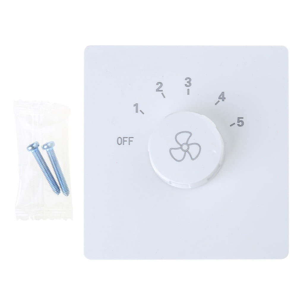 Ciwanning Wall Mount Fan Regulator 5-Gear Speed Adjustment Switching 86 Type Concealed Designing Speed Controller for Ceiling Fans