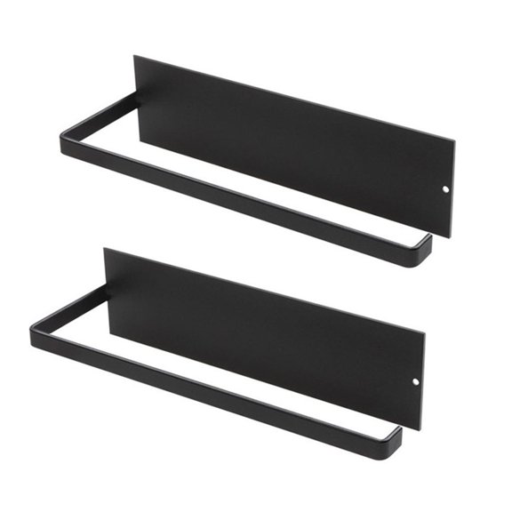 Ciwanning Wall Mounted Storage Rack Carbon Steel Punch Free Roll Paper Racks for Home Kitchen Bathroom Toilet Self Adhesive