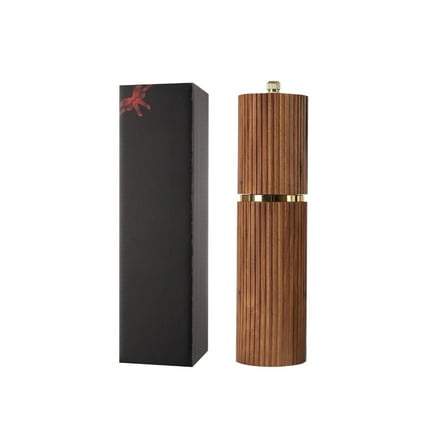 Ciwanning Wooden Pepper Grinder Manual Mill - Adjustable Coarseness, Refillable for Kitchen, Table, Cooking, Seasoning Fresh Peppercorns & Salt
