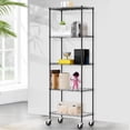thumbnail image 1 of Ciwapet 20 inch Wide Metal Storage Rolling Shelves on Wheels for Kitchen Home Bathroom Laundry, 1 of 8
