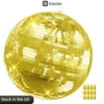 thumbnail image 1 of Cixusio 12/16/20-Inch Disco Ball/USB Powered Disco Ball,– Large Mirror Ball Hanging Party Disco Ball Decor for Christmas, Weddings, Events, and Dance Parties,Golden-16 in, 1 of 16