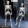 thumbnail image 1 of Cixusio 5.4FT Halloween Skeleton Decorations with Glowing Eyes Full Body Life Size Skeleton with Movable Joints for Halloween Decorations Indoor/Outdoor Haunted Hou, 1 of 19