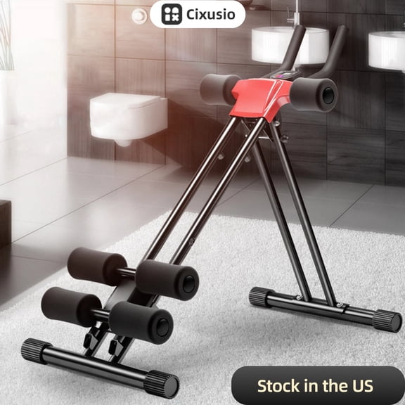 Cixusio Adjustable Height Ab Workout Equipment, Full Body Strength Training, Foldable Waist Trainer for Home Gym, 330 lb Capacity