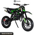 thumbnail image 1 of Cixusio Gasoline 49cc Dirt Bike for Kids, 2-Stroke Gas Power Mini Dirt Bike with Off-Rode Tire, Front Rear Disc Brakes, Up to 25 Mph, Max Load 330 LBS,Green, 1 of 13