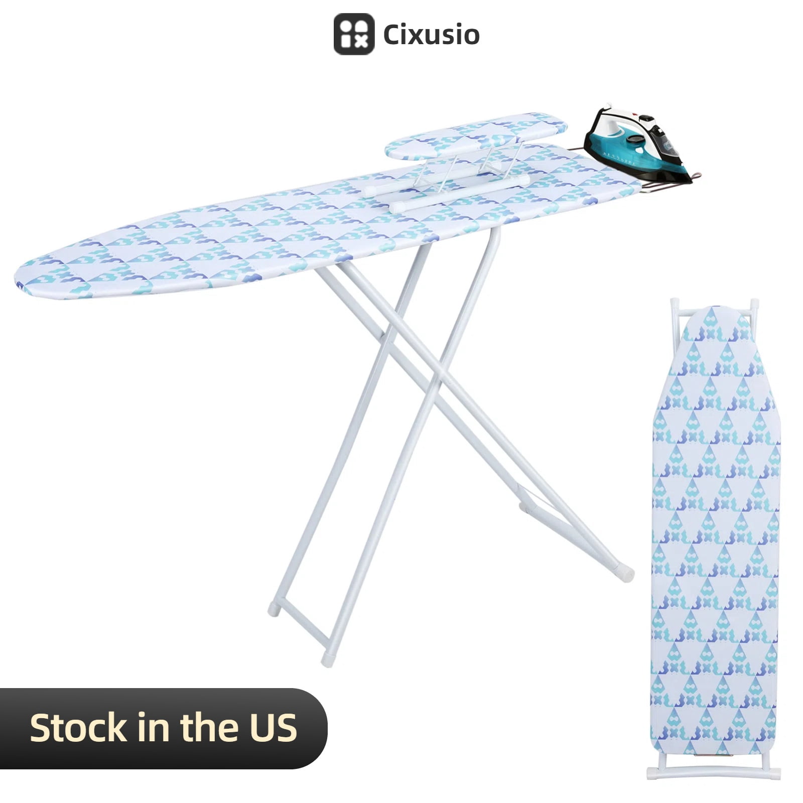 Ironing Base Cixusio Ironing Board, Heat Resistant Cover Iron Board with Steam Rest ...