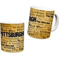 thumbnail image 1 of Ciy of Inspired Mug, Ceramic Coffee Cup, Prined ex heme, Pennsylvania Pride, Area Landmarks, Black & Yellow Deail, Yellow Accen, Grea Novely Gifs 11 Fl Oz, 1 of 6