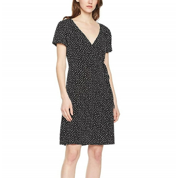 Cizayoi Women's Summer Dresses Casual V Neck Short Sleeve Wrap Dress