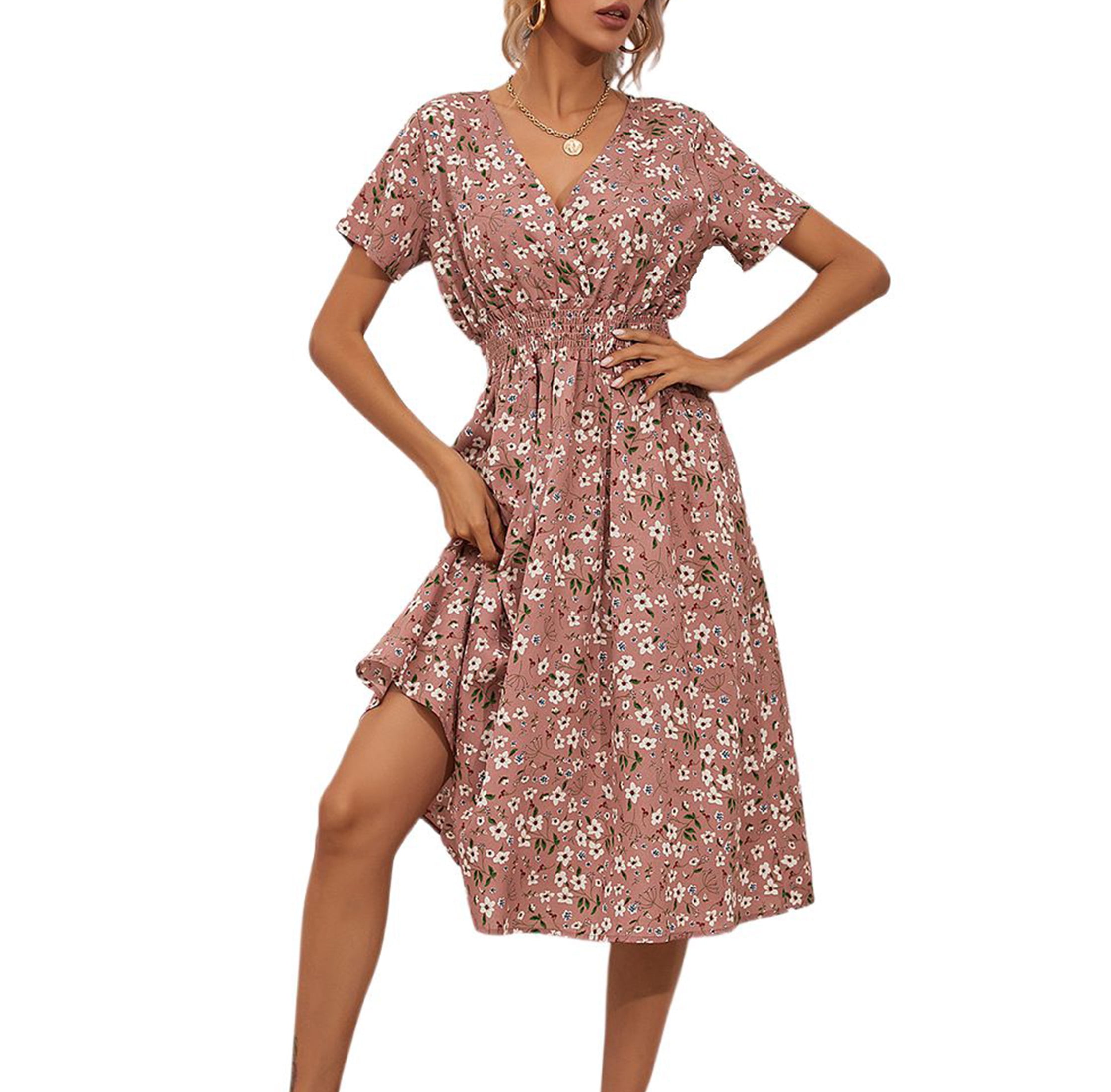 Cizayoi Women's Summer Dresses Ruffles Sleeve Loose Short Flowy Mini — free download