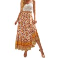 thumbnail image 1 of Cizayoi Womens Casual High Waist Tie Paisley Boho Print Long Maxi Skirt, 1 of 6