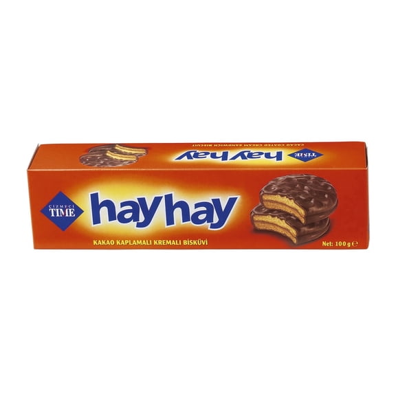 Cizmeci Time Hay Hay Chocolate Cream Chocolate Coated Wafer Candy Bar 3.53 oz (100g)