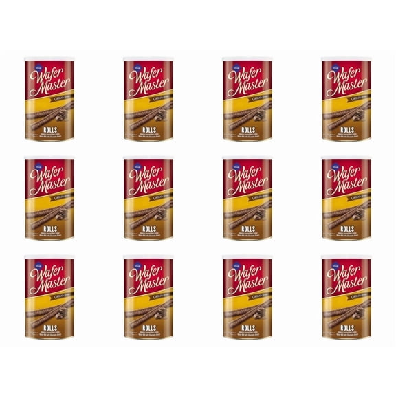 Cizmeci Time Wafer Master Rolls Chocolate Cream Filled Wafer Roll 14.11 oz (400g), Pack of 12