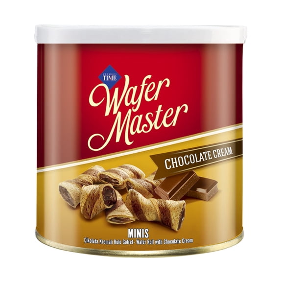 Cizmeci Time Wafer Master Rolls Minis Chocolate Cream Filled Wafer Roll 4.23 oz (120g)