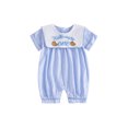 thumbnail image 1 of Cjfdfy Half Way to One Clothes Baby Girl Boy First Birthday Outfit Summer Fall Half Birthday Clothes Plaid Gingham Bubble Romper Letters Cookies Embroidery Short Sleeve Plaid Jumpsuit Playsuit, 1 of 9