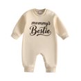 thumbnail image 1 of Cjfdfy Newborn Baby Boy Fall Outfit Mommy's Bestie Printed Long Sleeve Jumpsuit Baby Take Home Outfit Infant Cute Coming Home Clothes 0-18M, 1 of 9