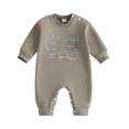 thumbnail image 1 of Cjfdfy Newborn Baby Boy Fall Outfit Mommy's Bestie Printed Long Sleeve Jumpsuit Baby Take Home Outfit Infant Cute Coming Home Clothes 0-18M, 1 of 9