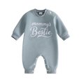 thumbnail image 1 of Cjfdfy Newborn Baby Boy Fall Outfit Mommy's Bestie Printed Long Sleeve Jumpsuit Baby Take Home Outfit Infant Cute Coming Home Clothes 0-18M, 1 of 9