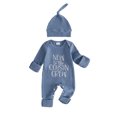 thumbnail image 1 of Cjfdfy Newborn Baby Boy Girl Fall Outfits New To The Cousin Crew Waffled Ribbed Long Sleeve Bodysuit And Hat 2Pcs Infant Cute Coming Home Fall Winter Outfit 0-9M, 1 of 9