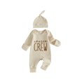 thumbnail image 1 of Cjfdfy Newborn Baby Girl Boy Fall Outfits Cousin Crew Waffled Ribbed Long Sleeve Bodysuit And Hat 2Pcs Infant Cute Coming Home Fall Winter Outfit 0-9M, 1 of 9