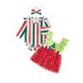 thumbnail image 1 of Cjfdfy Newborn Baby Girl Christmas Outfit Long Sleeve Romper Santa Embroidery Tulle  Star Patchwork Dress Bow Headband 3 Piece Set Infant Christmas Dress Fall Winter Clothes Set 0-24M, 1 of 9