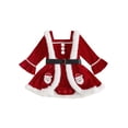 thumbnail image 1 of Cjfdfy Newborn Baby Girl Christmas Outfit Romper Dress Velvet Long Sleeve Square Neck Jumpsuit Gingerbread Man Santa Costume Christmas Princess Dress Cute Winter Clothes, 1 of 9