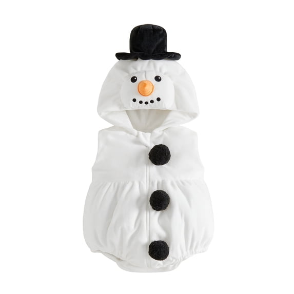 Cjfdfy Newborn Baby Girls Boy Christmas Outfit Romper Sleeveless Hooded Zipped Bodysuit Cosplay Costume Snowman Christmas Tree Santa Claus Christmas Holiday Outfit
