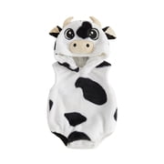 Cjfdfy Newborn Baby Girls Boy Halloween Clothes Animal Fleece Sleeveless Hooded Romper Cosplay Costume Infant Cute My First Halloween Fall Winter Clothes 1-18 Months