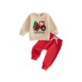 thumbnail image 1 of Cjfdfy Toddler Baby Boy Christmas Outfit Santa Claus Embroidered Long Sleeve Christmas Car Sweatshirt With Pants Cute My First Christmas Fall Winter Holiday Outfit 6M-3T, 1 of 9
