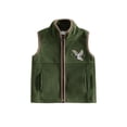 thumbnail image 1 of Cjfdfy Toddler Baby Boy Fleece Vest Stand Collar Mallard Duck Embroidery Zipper Front Sleeveless Jacket With Pockets,Fall Winter Warm Jacket, Fall Winter Outwear Plush Coat, 1 of 9