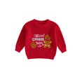 thumbnail image 1 of Cjfdfy Toddler Baby Boy Girl Christmas Sweater Gingerbread Christmas Lights Embroidery Long Sleeve Knitted Tops Kids Cute My Christmas Fall Winter Outfit 6M-4Y, 1 of 9