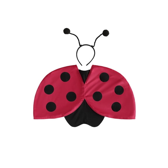 Cjfdfy Toddler Baby Boy Girl Halloween Costumes Clothes Ladybug Costumes Fancy Ladybug Red Wings Cape With Headband Set Cute Toddler Halloween Cosplay Role Playing Accessories