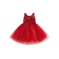 thumbnail image 1 of Cjfdfy Toddler Baby Girl Birthday Party Princess Sequins Tutu Dress Baby Girls Summer Cake Smash Outfit Sleeveless Backless Shinny Formal Wedding Tulle Gown Dresses, 1 of 9