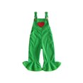 thumbnail image 1 of Cjfdfy Toddler Baby Girls Christmas Overalls Outfit Merry Christmas Embroidery Sleeveless Bell Bottom Romper Kids Cute My First Christmas Fall Winter Outfit  6M-4Y, 1 of 9
