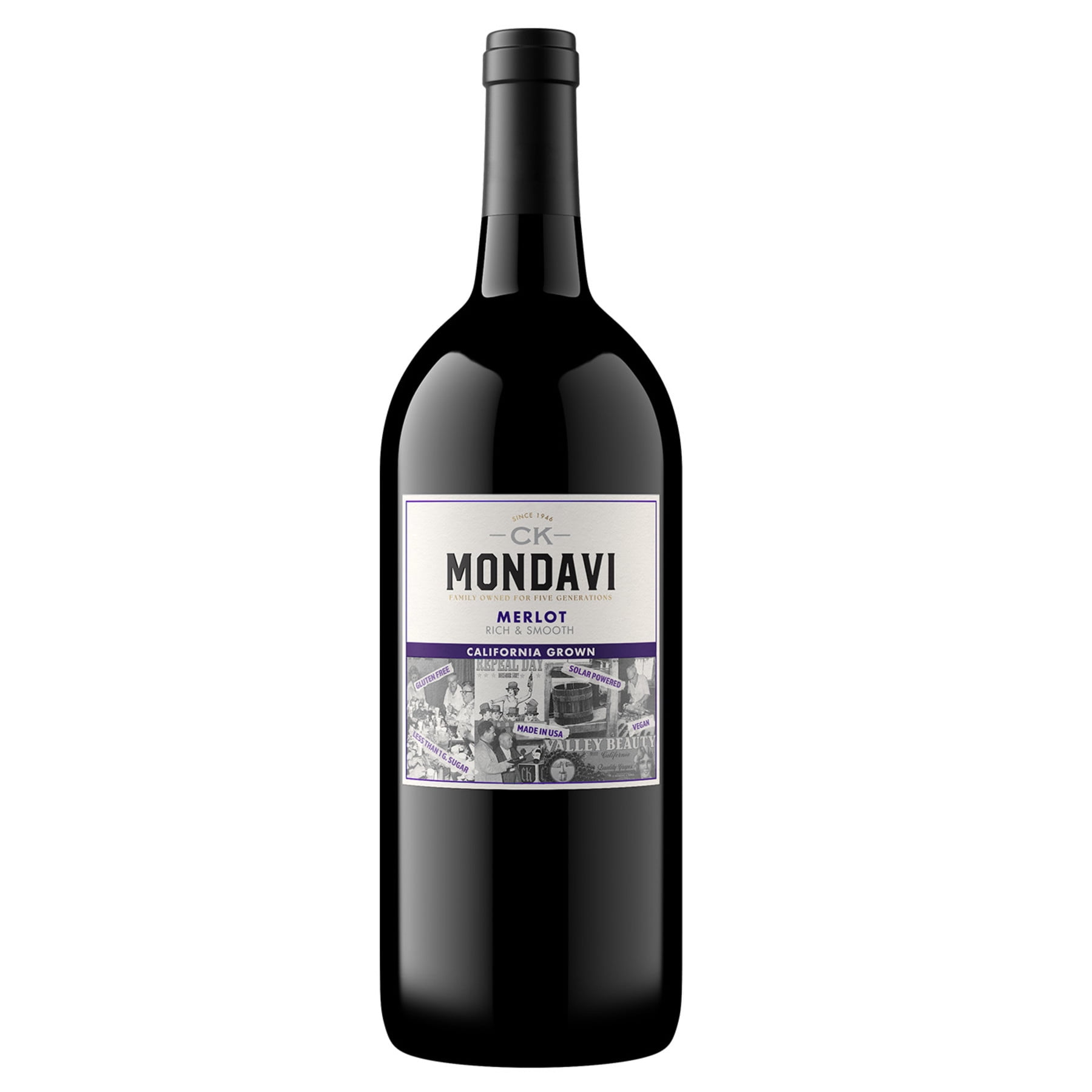 Ck Mondavi Merlot California Red Wine, 1.5 L Bottle, 14% ABV