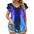 thumbnail image 1 of Ck5 10 30 16 Lotus Leaf Neck Women'S T-Shirt Cute Elegant Tops Tees Long Sleeve T-Shirts Casual Shirts Four Foot Flood, 1 of 3