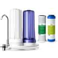 thumbnail image 1 of Ckc2 2-stage Countertop Water Filter  Nsf/ansi 58 Certified Reduces Chlorine Sediment & Odor 8000 Gallons Up To 12 Months Easy Installation 2.5" X 10" - 2 Filters Included, 1 of 8