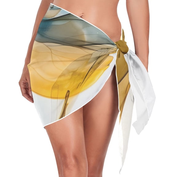 Ckdifva A Flower Beach Cover Up for Women Swimsuit Coverups Bikini Wrap Short Skirt