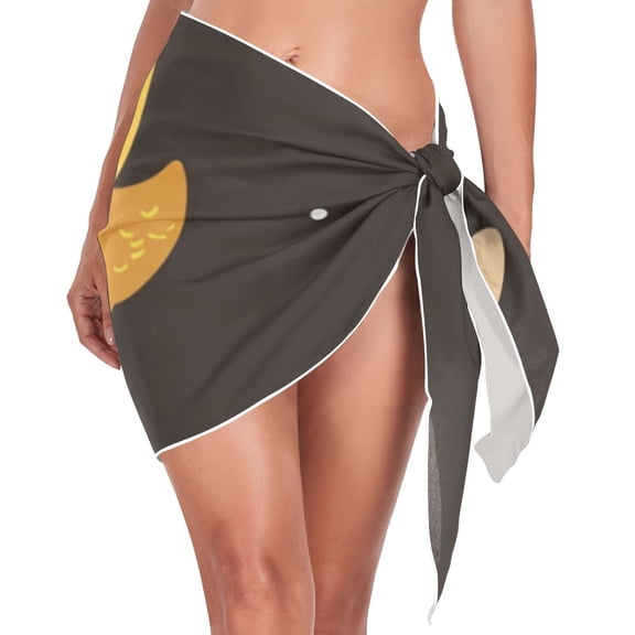 Ckdifva Baby Chicks Beach Cover Up for Women Swimsuit Coverups Bikini Wrap Short Skirt