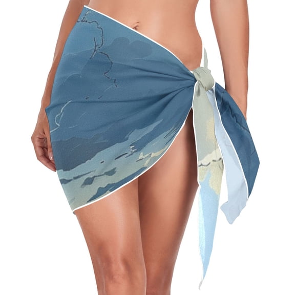 Ckdifva Beach Beach Cover Up for Women Swimsuit Coverups Bikini Wrap Short Skirt