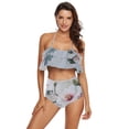 thumbnail image 1 of Ckdifva Beautiful White Flowers Womens High Waisted Bikini Set Two Piece Swimsuit Bathing Suits, 1 of 5