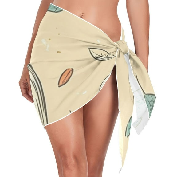 Ckdifva Beer Mugs Boop Beach Cover Up for Women Swimsuit Coverups Bikini Wrap Short Skirt