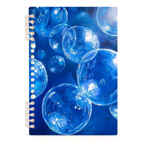Note Notebook Bubbles Ckdifva Blue Bubbles A5 Ring Binder Notebook Journey Note Diary College ...
