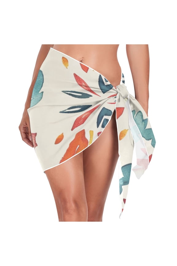 Boho Rustic Beach Cover Up for Women Swimsuit Coverups Bikini Wrap Short Skirt