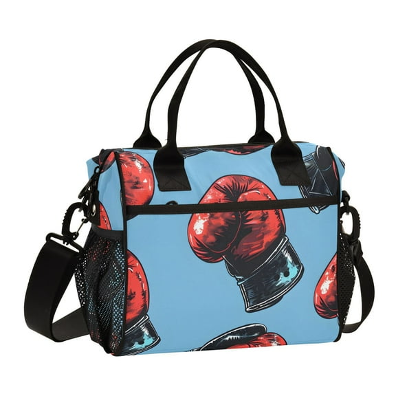 Ckdifva Boxing Gloves Cooler Bag Cooler Cooling Tote Lunch Bag Lunch Box Front Pocket with Shoulder Strap