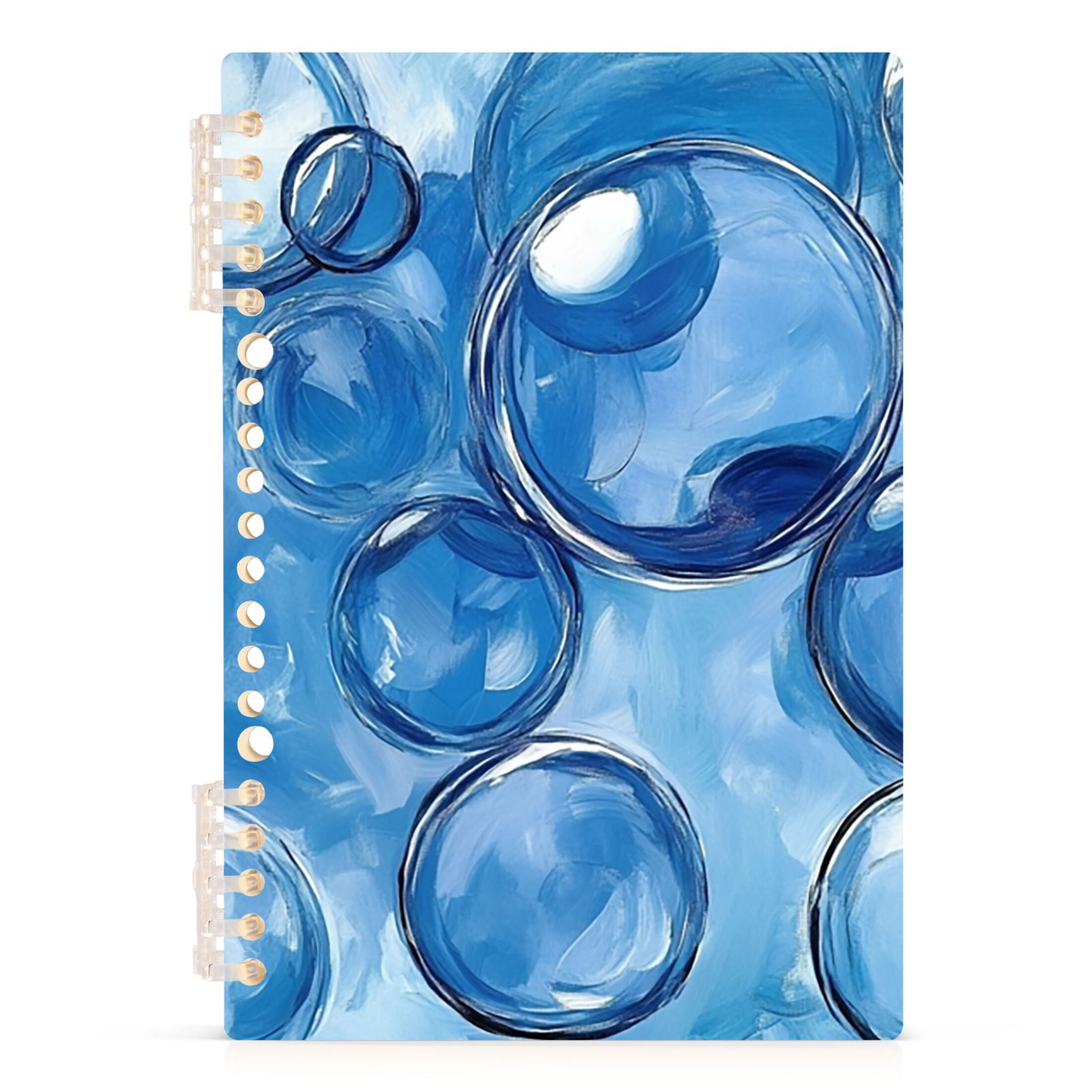 Ckdifva Bubbles Blue A5 Ring Binder Notebook Journey Note Diary College ...
