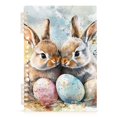 thumbnail image 1 of Ckdifva Bunnies Easter Eggs A5 Ring Binder Notebook Journey Note Diary College Ruled Study 60 Pages, 1 of 8