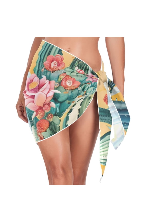Cactus Beach Cover Up for Women Swimsuit Coverups Bikini Wrap Short Skirt